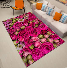 Fresh flowers carpet Square Anti-Skid Area Floor Mat 3D Rug Non-slip Mat Dining Room Living Room Soft Bedroom Carpet 2024 - buy cheap