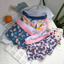 3 Pieces Mens Boxer Shorts Cartoon Print Mens Underwear Boxers Mid Waist Men Boxers Cotton Summer Breathable Underpants 2020 New 2024 - buy cheap