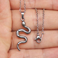 1pc New DIY Stainless Steel Viper Pendant Necklace 3D Snake Necklaces Women Men Vintage Punk Jewelry Gift 2024 - buy cheap