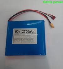 60V 2700mAh 16S 18650 li-ion battery pack built-in BMS lithium batteries used for electric skateboard scooter unicycles 2024 - buy cheap