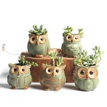 1Pcs Creative Ceramic Owl Shape Flower Pots New Ceramic Planter  Flower Pot Cute Design Succulent Planter Flowerpot Home Decor 2024 - buy cheap