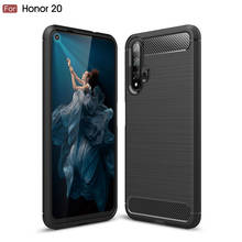 Soft Matte Silicone Case For Huawei Honor20 Honor20pro Honor30 Honor30pro New Thin Tpu Carbon Fiber Non-slip Back Cover 2024 - buy cheap