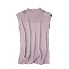 Woman Summer Hot Sale Solid Sleeveless Turtleneck Pullovers Female Spring Oversized Stretch Hedging Sweaters Lady Sweater 2024 - buy cheap