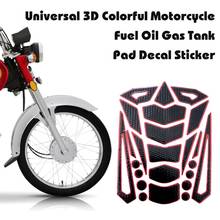 Universal 3d pvc fishbone adesivo almofada do tanque de óleo combustível gás protetor capa decalques da motocicleta almofada do tanque adesivo acessórios peças 2024 - compre barato