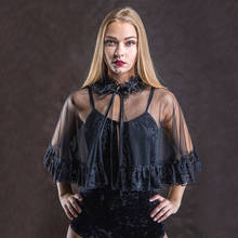 Cosplay Women Bridal Wedding Jacket Bolero Black Lace Appliqued Wraps Evening Party Gift 2020 2024 - buy cheap