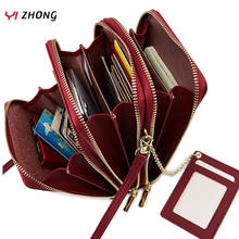 YIZHONG Luxury Leather Card Holder Phone Pocket Shoulder Bag Crossbody Bags for Women Handbags Women Bags Designer Girls Purse 2024 - buy cheap