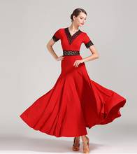 Lady Ballroom Dancing Dress High-quality short sleeve with lace waist Modern Dance Costumes american smooth dress 2024 - buy cheap