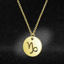 Fabulous 100% Stainless Steel Gold Filled 12 Constellation Zodiac Charm Necklace for Women Special Gift 2024 - buy cheap