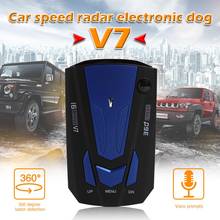 Car Radar Detector 360 Degree Vehicle V7 Control Speed Voice Alert Alarm Warning 16 Band LED Display Speedometer English Russian 2024 - buy cheap