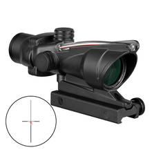 Mira telescópica para caza, visor óptico táctico de punto rojo y verde, fibra óptica Real, 4x32 2024 - compra barato