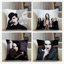 Meife-funda de almohada cuadrada con cremallera para decoración del hogar, funda de almohada personalizada de Marilyn Manson, 45x45cm, envío directo 2024 - compra barato