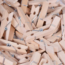 50PCS/LOT Very Small Mine Size 25mm Mini Natural Wooden Clips For Photo Clips Clothespin Craft Decoration Clips Pegs 2024 - buy cheap