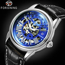 Forsining Skeleton Watch for Men Mechanical Wristwatches Automatic Top Brand Luxury Watches Stainless Steel Strap montre homme 2024 - buy cheap