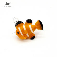 Wholesale Custom Handmade Murano Glass Clown Fish Ornament Pendant Home Aquarium Decor NIPPON STYLE Mini Cartoon Animal Figurine 2024 - buy cheap