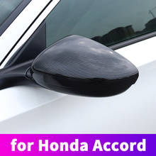 Car Rearview Mirror Cover Reversing Mirror Cover Mirror Decorative Cover Decoration Accessories For Honda Accord 10th 2018 2019 2024 - compre barato