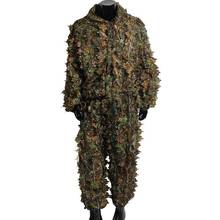 Hunting Ghillie Suit 3D Camo Bionic Leaf Camouflage Jungle Woodland Birdwatching Poncho Manteau Hunting Shooting Game Clothing 2024 - buy cheap