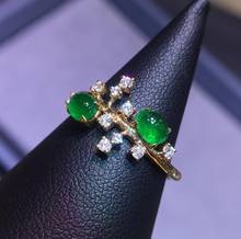 J1215 Emerald Ring 0.7ct Pure 18 K Gold Jewelry Nature Green Emerald  Diamond Female Rings for women Fine Ring 2024 - buy cheap