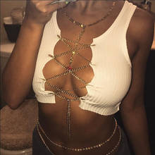 NCLAGEN Sexy Chains Hollow Out Front Split Crop Top Beach Holiday Wear Camisole Women Corset Female Tank Tops 2020 Summer Vest 2024 - buy cheap