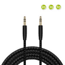 3/5 м нейлоновый оплетка для наушников Удлинительный кабель 3,5 мм штекер-штекер AUX кабель m/M Аудио стерео Удлинитель шнур для наушников 2024 - купить недорого