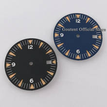 Goutent 31mm Luminous Black Blue Watch Dial fit NH35/NH35A ETA2824/2836 Miyota 8205/8215/821A DG2813/3804 Movement 2024 - buy cheap