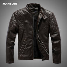 Men Pu Leather Jackets Coats Mens Autumn Zipper Motorcycle Faux Leather Jackets Outerwear Winter Fleece Warm Windbreakers 2020 2024 - buy cheap