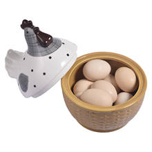 Hen Shaped Egg Nest Egg Storage Container Kitchen Ceramic Jar Egg Basket Holder Hen Oraments Kitchen Decoration 2024 - buy cheap