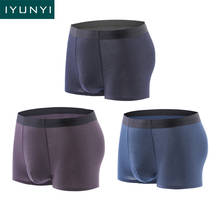 Iyunyi 3 pçs/lote alta qualidade modal underwear men boxer shorts clássico listra respirável dos homens cuecas de biquíni masculino 2024 - compre barato