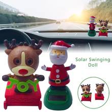 Solar Shaking Head Doll Solar Swinging Santa Car Decoration Cartoon Car Doll Car Interior Kids Toys Gift 2024 - buy cheap