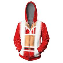 WAMNI Fashion Cosplay Zipper 3d Hoodie Sweatshirt  Fashion Christmas Zipper Harajuku Man Santa Claus 2019 Zipper Sweatshirts 2024 - buy cheap