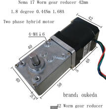 Nema17 0,44nm 1,68a 42mm reductor de engranaje helicoidal, Motor paso a paso con relación de reducción 17 2024 - compra barato