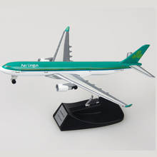 Aeronaves de avião aer lingus airlines a330, avião de liga metálica fundida, modelo de brinquedo avião infantil, exibição de presente para crianças, 16cm 2024 - compre barato