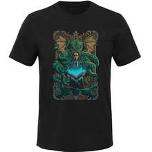 Camiseta de diseño para hombre, camisa de manga corta de algodón 100%, con estampado de pulpo monstruo del mar profundo, Cthulhu Lovecraft 2024 - compra barato