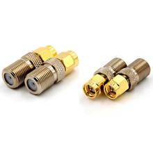 1/2Pcs F Type Female Jack To SMA Male Plug Straight RF Coaxial Adapter F Connector To SMA Convertor 2024 - buy cheap
