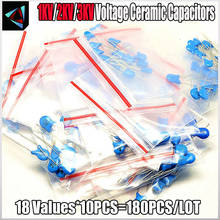 180PCS 18 ValuesX10pcs 1KV 2KV 3KV 22pf~22nf Capacitance Kit High Voltage Ceramic Capacitors Assortment Assorted Kit 2024 - buy cheap