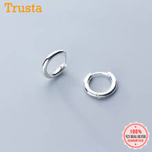 TrustDavis  100% 925 Sterling Silver  Earrings  Supper Stuff Smooth Surface  Hoop Earrings For Women Fashion Jewelry DS1769 2024 - buy cheap