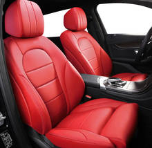 Кожаный чехол для автомобильного сиденья на заказ для авто Mercedes Benz GLC300 GLC200 GLC260 GLC220d аксессуары чехол для сиденья подушки для автомобилей протектор 2024 - купить недорого