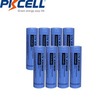 8Pcs PKCELL 18650 Lithium batteries Rechargeable Li-ion Battery ICR18650 3.7v  3350mAh Flat Top NO Pcm For Flashlight DIY 2024 - buy cheap