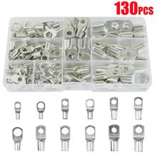 60Pcs/130Pcs  Really Bolt Hole Tinned Copper Cable lugs Battery Terminals set Wire terminals connector Suit SC10-6 SC16-8 SC25-8 2024 - buy cheap