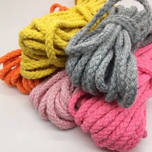 Cuerda trenzada de algodón de colores para decoración del hogar, cordón de alta tenacidad para macramé hecho a mano, 5 metros/lote, 5mm 2024 - compra barato