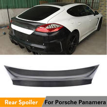 For Porsche Panamera 2010 - 2013 Carbon Fiber Auto Trunk Rear Spoiler Boot Lip Wing Car-styling 2024 - buy cheap