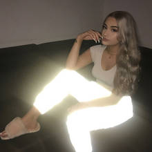 Fashion Flash Reflective Pants Women Joggers Sweat Pants Hip Hop Party Dance Show Jogger Baggy Trousers 2024 - buy cheap