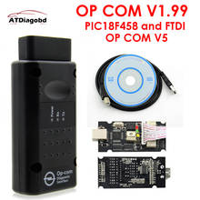 2019 v1.99 OPCOM V1.95 Профессиональный диагностический инструмент для Opel OP COM OP-COM с прошивкой PIC18F458 V1.59 Автомобильный сканер 2024 - купить недорого