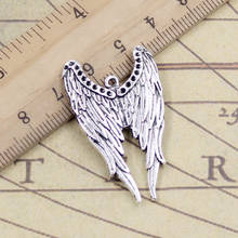 10pcs Charms Angel Wings 39x24mm Tibetan Bronze Silver Color Pendants Antique Jewelry Making DIY Handmade Craft Pendant 2024 - buy cheap