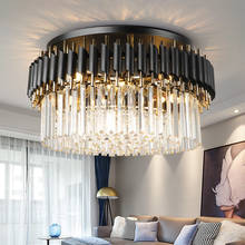 Lámpara de techo redonda de cristal para cocina, luz negra para decoración de sala de estar y dormitorio, iluminación interior 2024 - compra barato