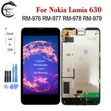 LCD With Frame For Nokia Lumia 630 RM-976 RM-977 RM-978 RM-979 Display Screen Touch Sensor Digitizer Assembly Lumia 630 Display 2022 - buy cheap