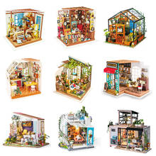 Деревянный миниатюрный кукольный домик «сделай сам» 1:24, кукольный домик ручной работы, модель, наборы для сборки, игрушки для детей и взрослых, Прямая поставка 2024 - купить недорого