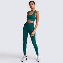 Высокая Талия Спортивная одежда для женщин спортивные комплекты для йоги Женская одежда для фитнеса бесшовные леггинсы тренировочные штаны для бега быстросохнущие 2024 - купить недорого