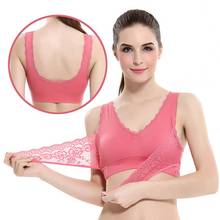 M-3XL Women Underwear Sexy Lingerie Lace Solid Color Cross Side Buckle Wireless Push up Breathable Sleep Hot Bra 2024 - buy cheap
