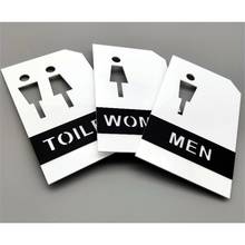 Hollow Carving Men And Women Bathroom Signs Bathroom Signs Door Stickers Signs Wc Toilet Sign Hotel Hotel Creative Personality 2024 - buy cheap