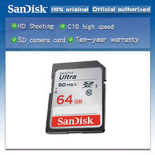 SanDisk-tarjeta de memoria Ultra SD, 64GB, 32GB, 16GB, Clase 10, SDHC, SDXC, 128GB, C10, 80 MB/s, Original, compatible con verificación oficial 2024 - compra barato